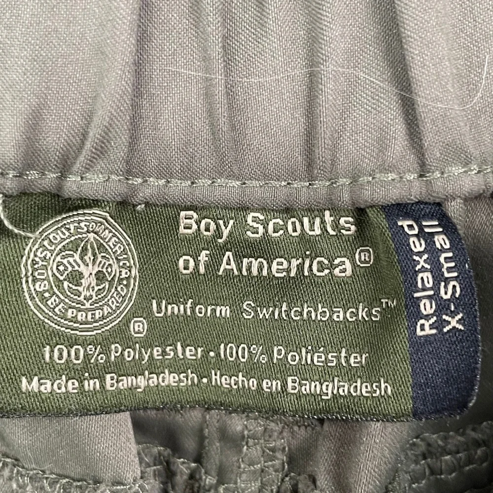 Boy Scouts of America Cargo Shorts Mens XS Green Uniform Switchbacks Relaxed Fit